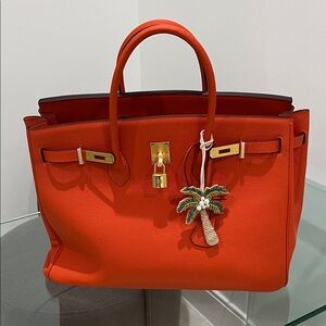 Orange Designer Handbag